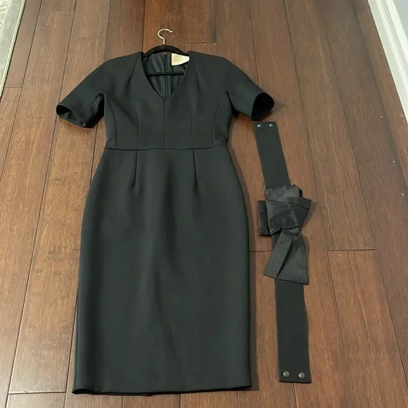 Erica Cavallini black V neck Cocktail dress - Picture 6 of 16